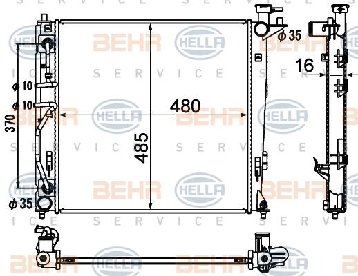 HELLA Radiators, Motora dzesēšanas sistēma 8MK 376 790-451