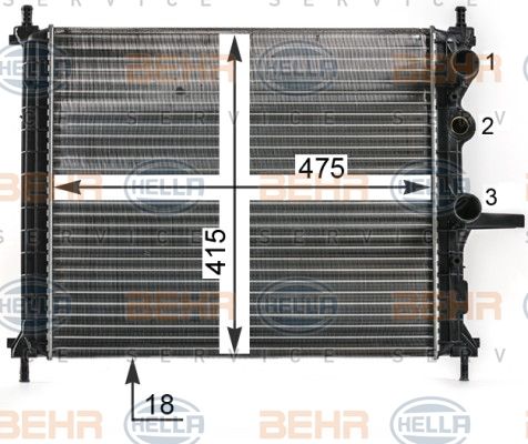 HELLA Radiators, Motora dzesēšanas sistēma 8MK 376 900-091
