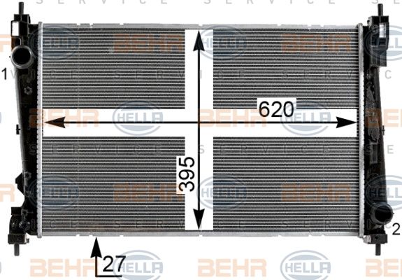 HELLA Радиатор, охлаждение двигателя 8MK 376 900-281