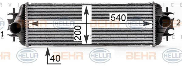 HELLA Интеркулер 8ML 376 700-111