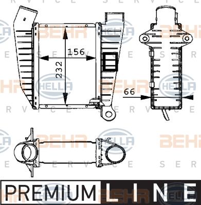 HELLA Интеркулер 8ML 376 723-001