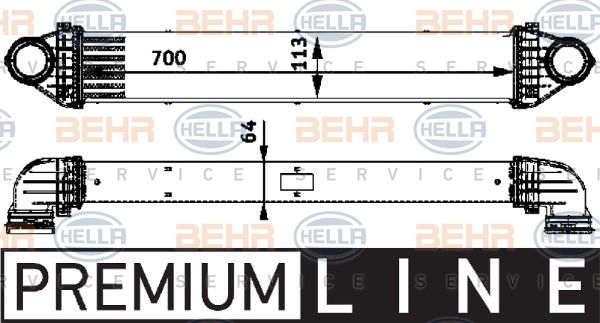 HELLA Интеркулер 8ML 376 723-551