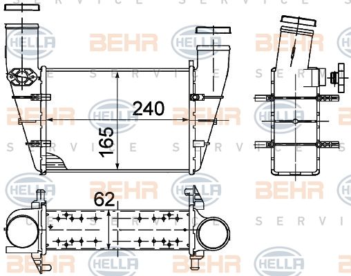 HELLA Интеркулер 8ML 376 727-581