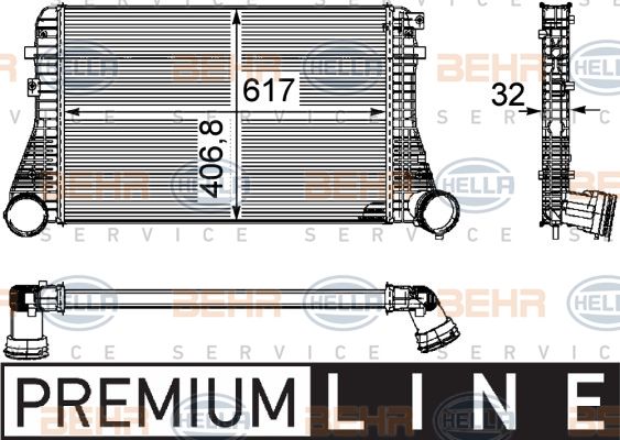 HELLA Интеркулер 8ML 376 746-061