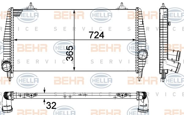 HELLA Интеркулер 8ML 376 756-751