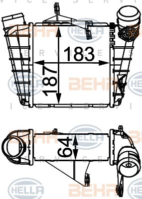 HELLA Интеркулер 8ML 376 760-584