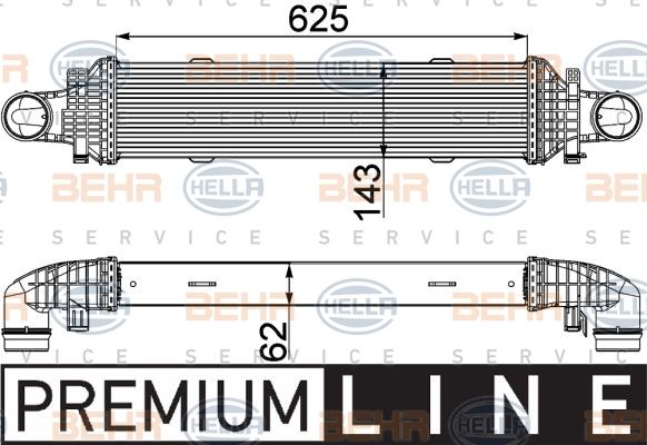 HELLA Интеркулер 8ML 376 777-101