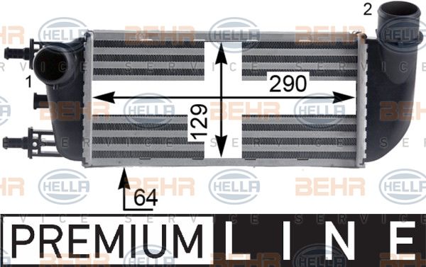 HELLA Интеркулер 8ML 376 900-421