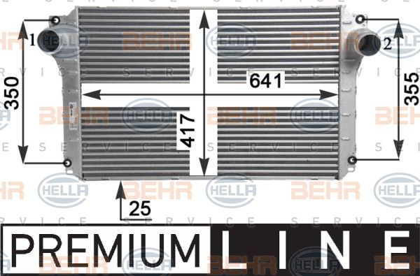 HELLA Интеркулер 8ML 376 910-091