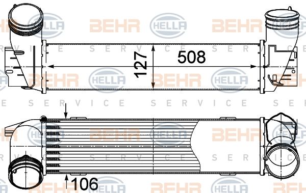 HELLA Интеркулер 8ML 376 988-084