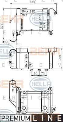 HELLA Eļļas radiators, Retarderis 8MO 376 765-371