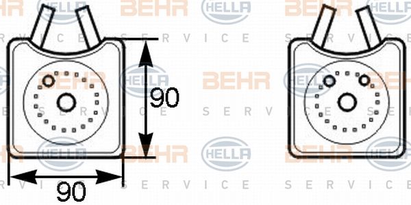 HELLA Eļļas radiators, Motoreļļa 8MO 376 778-001