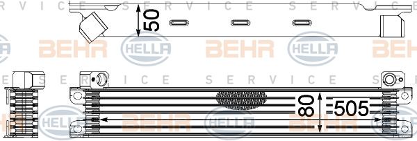 HELLA Eļļas radiators, Motoreļļa 8MO 376 783-781