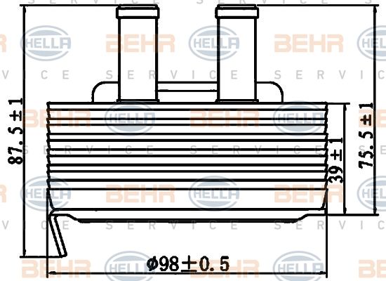 HELLA Eļļas radiators, Motoreļļa 8MO 376 797-131