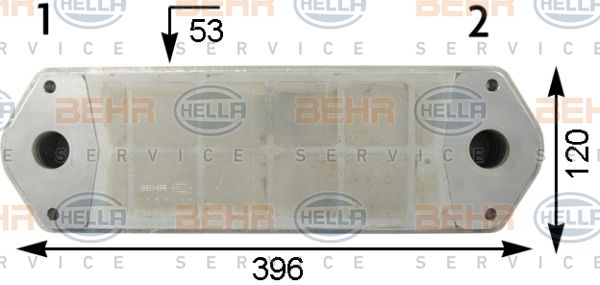 HELLA Eļļas radiators, Motoreļļa 8MO 376 901-141
