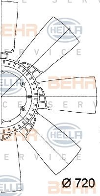 HELLA Ventilatora darba rats, Motora dzesēšanas sistēma 8MV 376 728-561