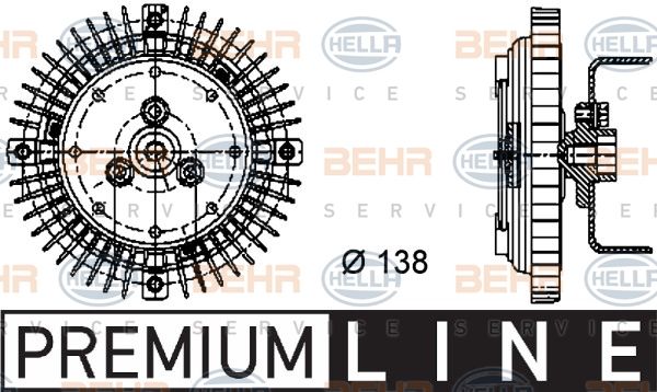 HELLA Sajūgs, Radiatora ventilators 8MV 376 732-011