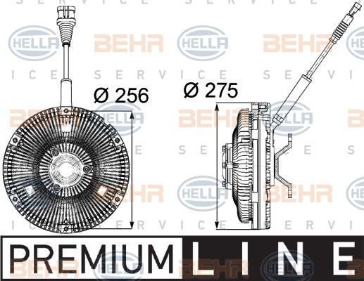 HELLA Sajūgs, Radiatora ventilators 8MV 376 734-211