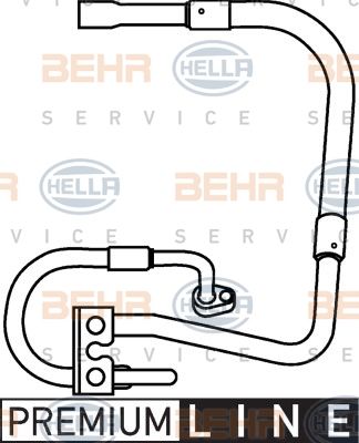 HELLA Augst-/Zemspiediena cauruļvads, Gaisa kond. sist. 9GS 351 337-281