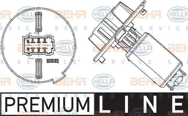 HELLA Rezistors, Salona ventilators 9ML 351 321-551