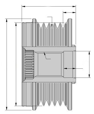 HELLA Механизм свободного хода генератора 9XU 358 038-711