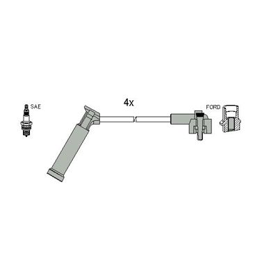 HITACHI Комплект проводов зажигания 134124