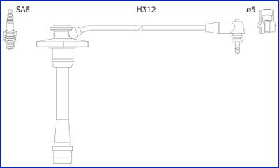 HITACHI Augstsprieguma vadu komplekts 134130