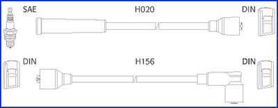 HITACHI Комплект проводов зажигания 134227