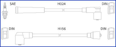 HITACHI Комплект проводов зажигания 134230
