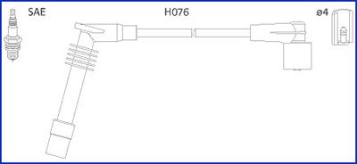 HITACHI Комплект проводов зажигания 134234
