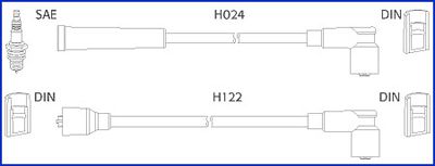 HITACHI Комплект проводов зажигания 134347