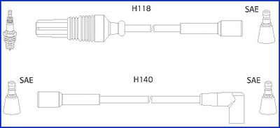 HITACHI Augstsprieguma vadu komplekts 134471