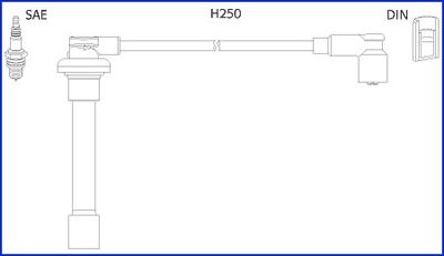 HITACHI Комплект проводов зажигания 134520