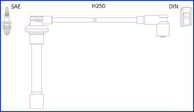 HITACHI Augstsprieguma vadu komplekts 134520