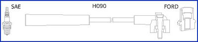 HITACHI Комплект проводов зажигания 134659