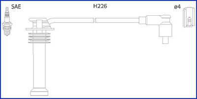 HITACHI Комплект проводов зажигания 134672
