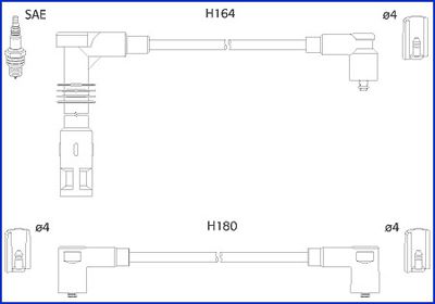 HITACHI Augstsprieguma vadu komplekts 134700