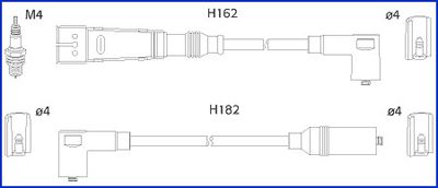 HITACHI Комплект проводов зажигания 134701
