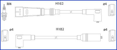 HITACHI Augstsprieguma vadu komplekts 134703