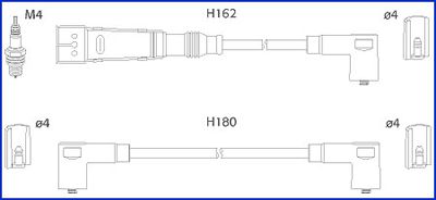 HITACHI Комплект проводов зажигания 134715