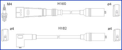 HITACHI Augstsprieguma vadu komplekts 134716