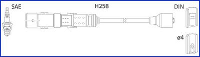 HITACHI Комплект проводов зажигания 134780