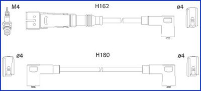 HITACHI Комплект проводов зажигания 134784