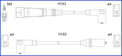 HITACHI Комплект проводов зажигания 134785