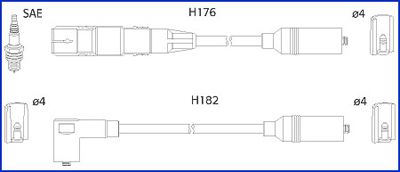 HITACHI Augstsprieguma vadu komplekts 134790