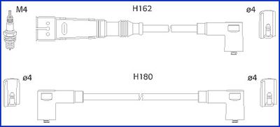 HITACHI Augstsprieguma vadu komplekts 134795