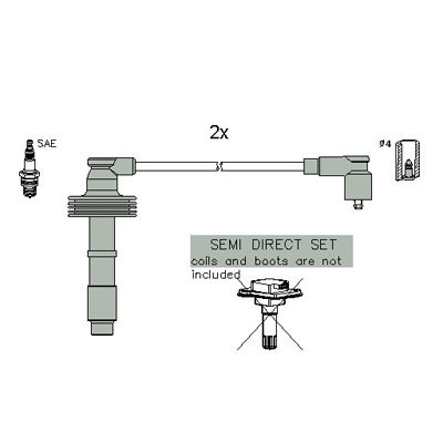 HITACHI Augstsprieguma vadu komplekts 134958