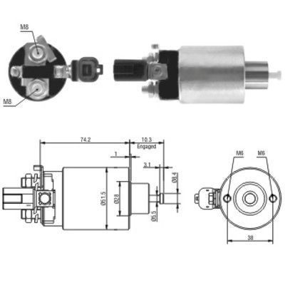 HOFFER Ievilcējrelejs, Starteris 6646161