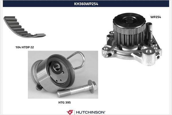 HUTCHINSON Водяной насос + комплект зубчатого ремня KH 360WP254