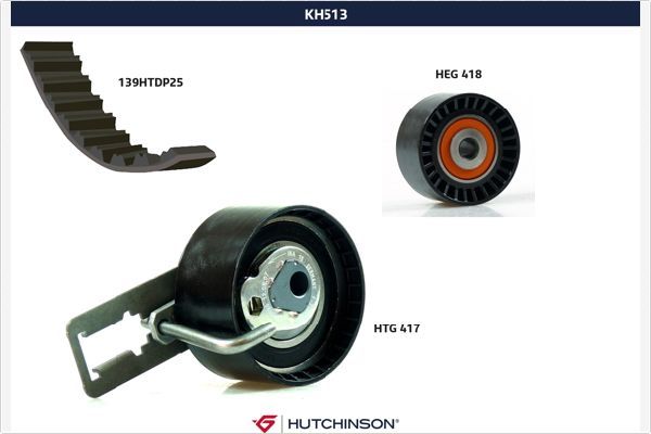 HUTCHINSON Комплект ремня ГРМ KH 513